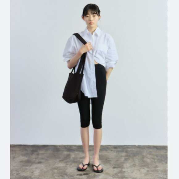 MIJEONG PARK Knee Length Knit Shorts Black Size Small NWT - Picture 1 of 8